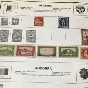 7 Countries .. over 30 stamps .. Countries start with  the letter “A”